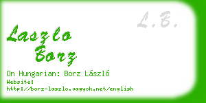 laszlo borz business card