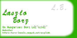 laszlo borz business card